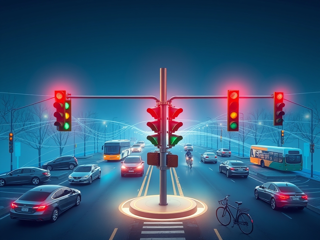 Perancangan Sistem Kontrol Lampu Lalu Lintas Adaptif menggunakan Logika Fuzzy Berdasarkan Jumlah Kendaraan, Panjang Antrian, dan Jenis Kendaraan